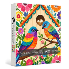 Floral Bird Cottage Jigsaw Puzzle 1000 Piece