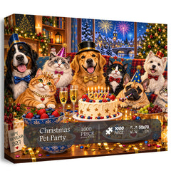 Christmas Pet Party Jigsaw Puzzle 1000 Pieces