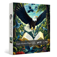 ``Eagle Plumes Pages Puzzle de 1000 pièces``