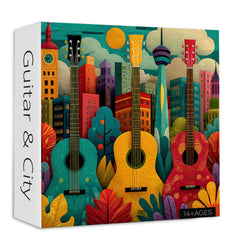 Guitar & City Jigsaw Puzzle 1000 Pieces
