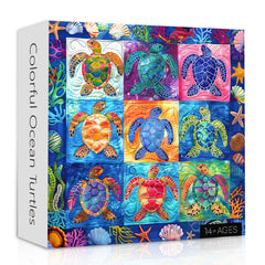 Colorful Ocean Turtles Puzzle de 1000 pièces