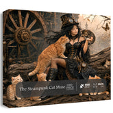 Puzzle Steampunk Cat Muse de 1000 pièces