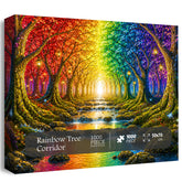Puzzle 1000 pièces Couloir d’arbres arc-en-ciel