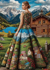 Scenic Lady Jigsaw Puzzle 1000 Pieces