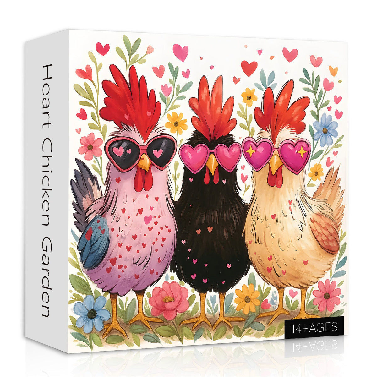 Heart Chicken Garden Jigsaw Puzzle 1000 Pieces