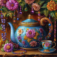 Floral Teapot Jigsaw Puzzle 1000 Pieces