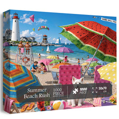 Summer Beach Rush Jigsaw Puzzle 1000 Pieces