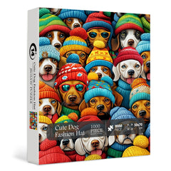 Chapeau de mode mignon pour chien Puzzle de 1000 pièces