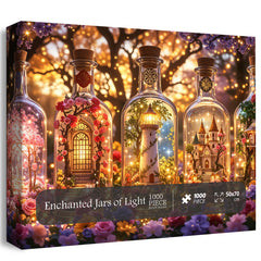 Puzzle 1000 pièces - Bocaux de lumière enchantés