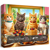 Sweet Cat Feast Jigsaw Puzzle 1000 Piece