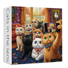 Cats dans l'objectif Puzzle en bois 1000 pièces