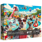 Puzzle Jigsaw Fête de Piscine pour Chiens 1000 Pièces
