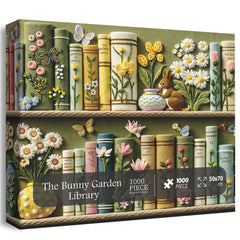 The Bunny  Garden Library Jigsaw Puzzle 1000 Pieces