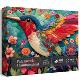 Patchwork Hummingbird Jigsaw Puzzle 1000 Pieces