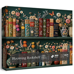 Puzzles de 1000 pièces Blooming Bookshelf