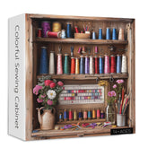 Bunte Nähschrank-Puzzles 1000 Teile