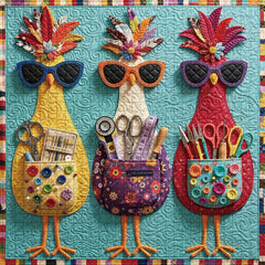 Cool Quilted Hens Jigsaw Puzzle 1000 Pieces