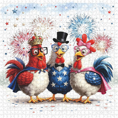 Cheerful Chickens Art Jigsaw Puzzle 1000 Pieces
