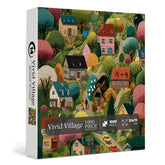 Puzzle de Village Éclatant de 1000 Pièces