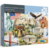 Puzzle de 1000 pièces : voyage parmi les monuments américains