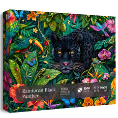 Rainforest Black Panther Jigsaw Puzzle 1000 Pieces