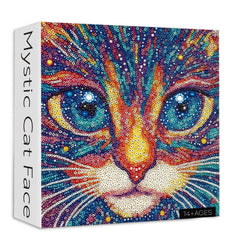 Puzzle de visage de chat mystique 1000 pièces