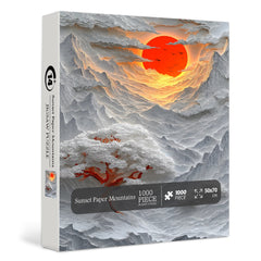 Sunset Paper Mountains Jigsaw Puzzle 1000 Pieces