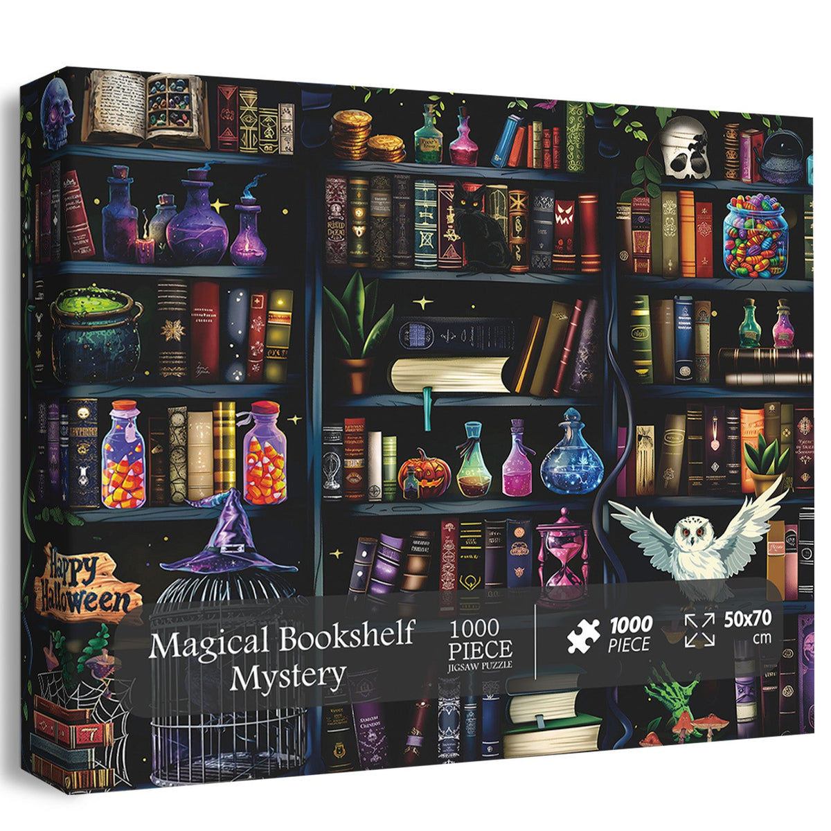 Magical Bookshelf Mystery Jigsaw Puzzle 1000 Pieces