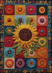 Puzzle en patchwork de tournesols 1000 pièces