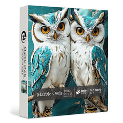 Puzzle 1000 Pièces Hiboux en Marbre