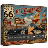 Route 66 Pin-Up Girl Jigsaw Puzzle 1000 Pieces
