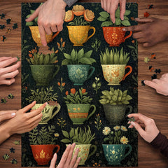 Plant-Loaded Cups Jigsaw Puzzle 1000 Pieces