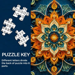 Quilling Mandala Bloom Jigsaw Puzzle 1000 Piece