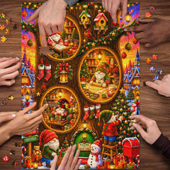 Christmas Gnome Village Jigsaw Puzzle 1000 Piece