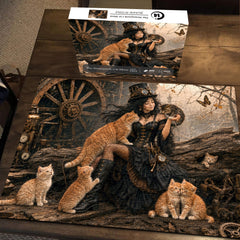 The Steampunk Cat Muse Jigsaw Puzzle 1000 Piece