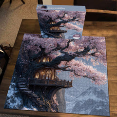Sakura Cliff Jigsaw Puzzle 1000 Pieces