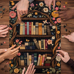 Books Among Vines Jigsaw Puzzle 1000 Pieces