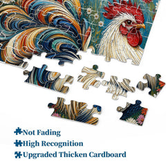 Colorful Rooster Jigsaw Puzzle 1000 Pieces