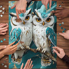 Marble Owls Jigsaw Puzzle 1000 Pieces