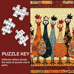 Fabric Chickens Jigsaw Puzzle 1000 Pieces