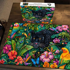 Rainforest Black Panther Jigsaw Puzzle 1000 Pieces