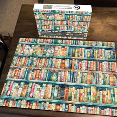 Puzzle de 1000 pièces Bibliothèque pastel fantaisiste