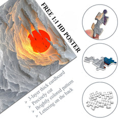 Sunset Paper Mountains Jigsaw Puzzle 1000 Pieces