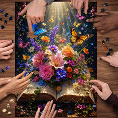 Book Blooms & Butterflies Jigsaw Puzzle 1000 Pieces