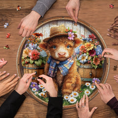 Floral Cute Calf Jigsaw Puzzle 1000 Pieces