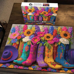Floral Boots Jigsaw Puzzle 1000 Pieces