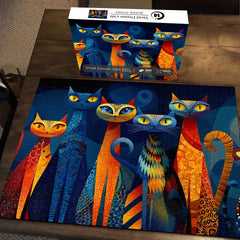 Puzzle 1000 pièces « Chats de rêves vifs »