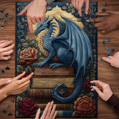 Blue Dragon Whisper Puzzle en Bois 1000 Pièces