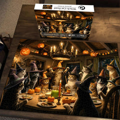 Witch Cat Feast Jigsaw Puzzle 1000 Piece