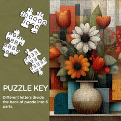 Geometric Floral Rhythm Jigsaw Puzzle 1000 Pieces